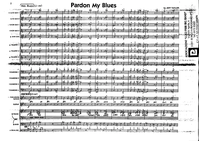 Pardon My Blues score preview