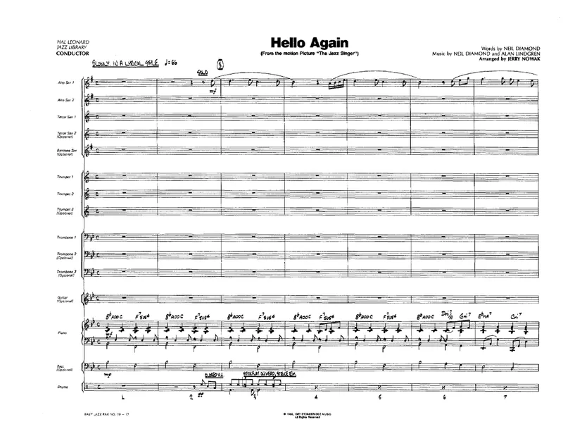 Hello Again score preview