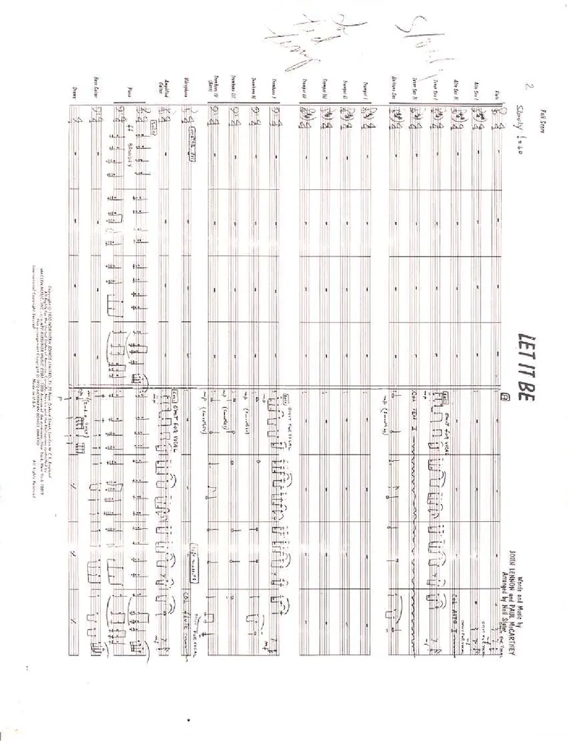 Let It Be score preview