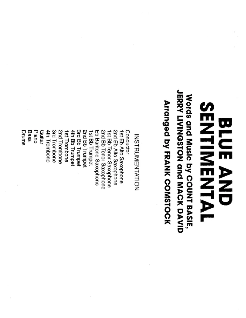 Blue And Sentimental score preview