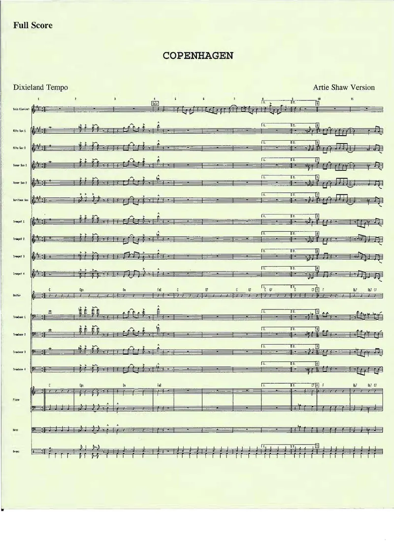 Copenhagen (Charlie Davis) A.Shaw score preview