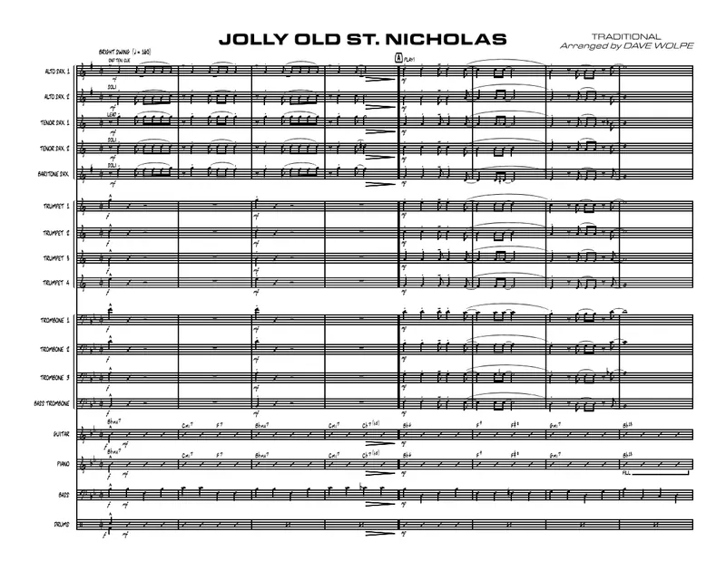 Jolly Old St. Nicholas score preview