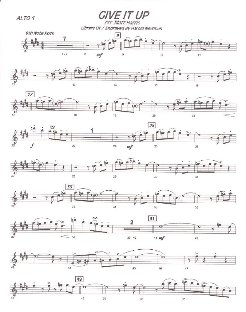 Give It Up score preview