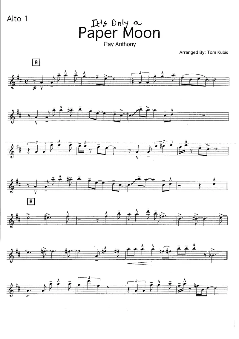 It's Only A Paper Moon score preview