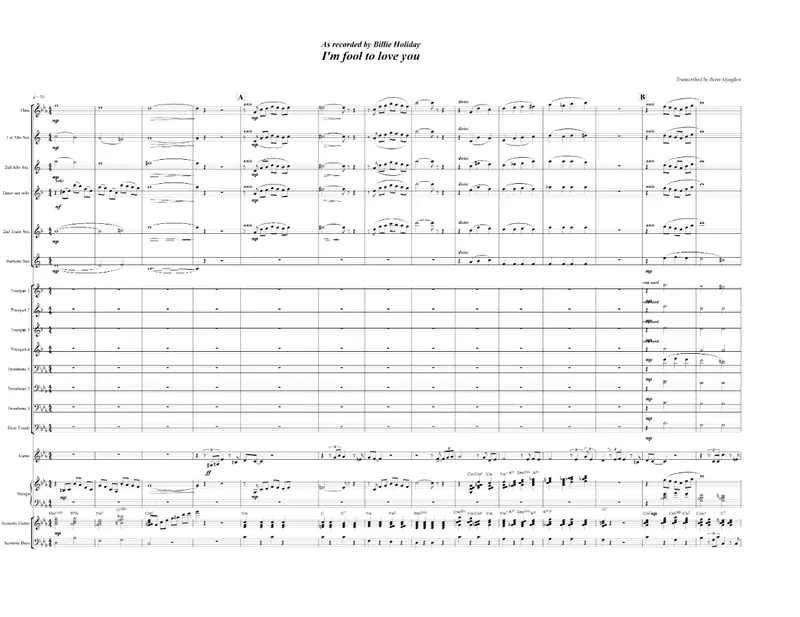 I'm Fool To Love You score preview