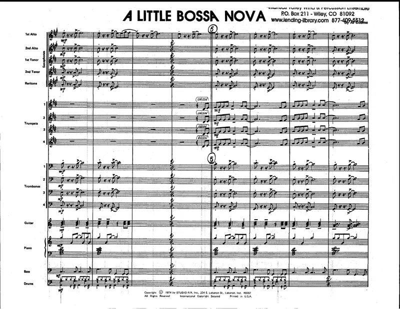 A Little Bossa Nova score preview