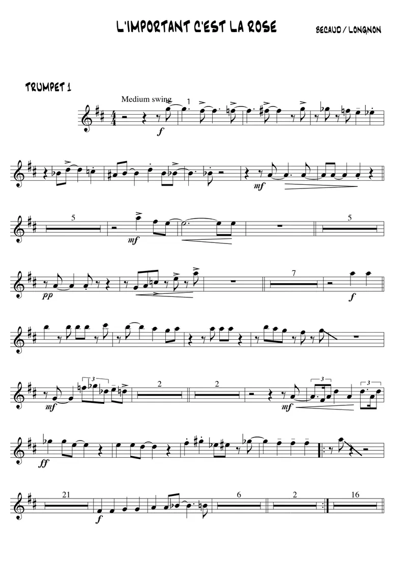 L'important C'est La Rose score preview