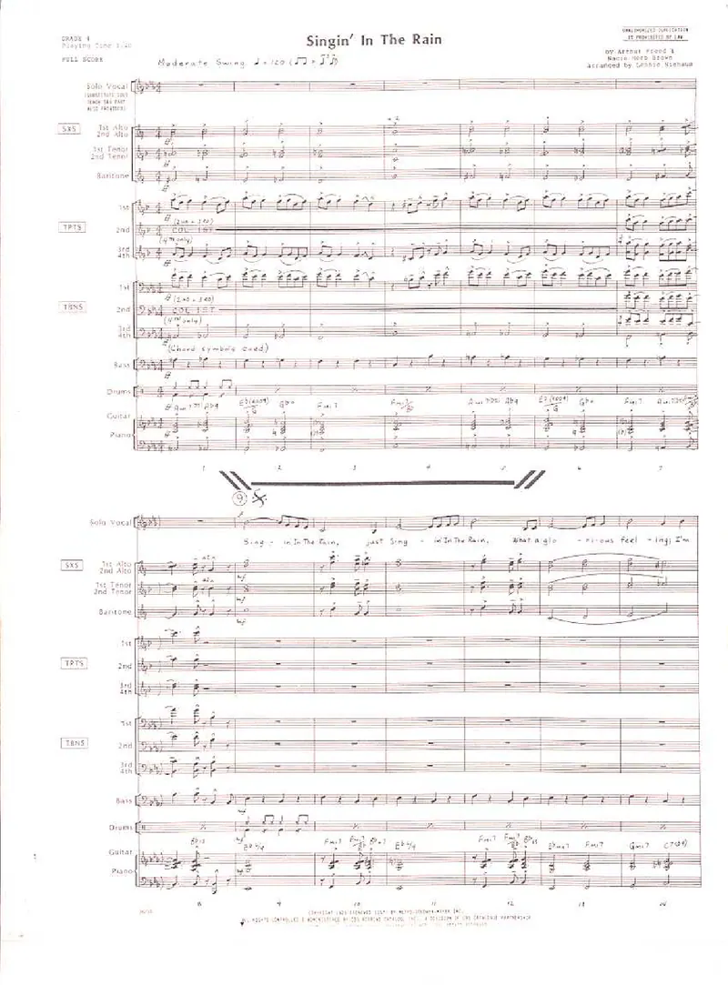 Singin'In The Rain preview page 1