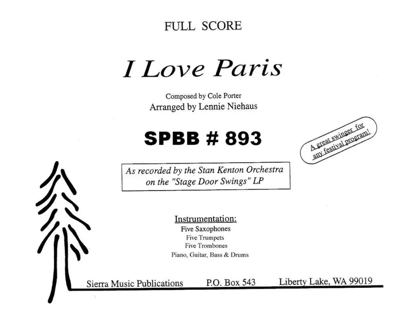 I Love Paris score preview