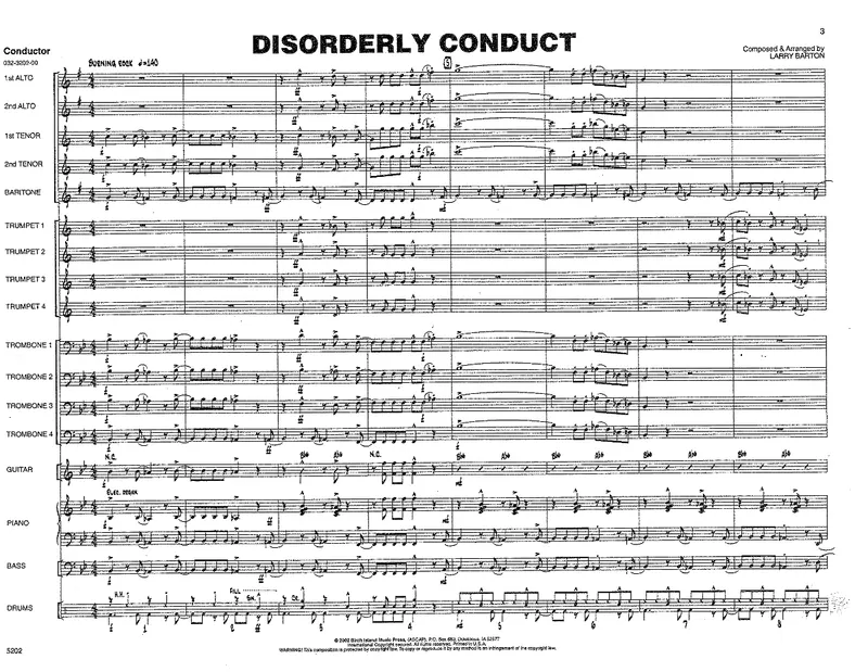 Disorderly Conduct score preview