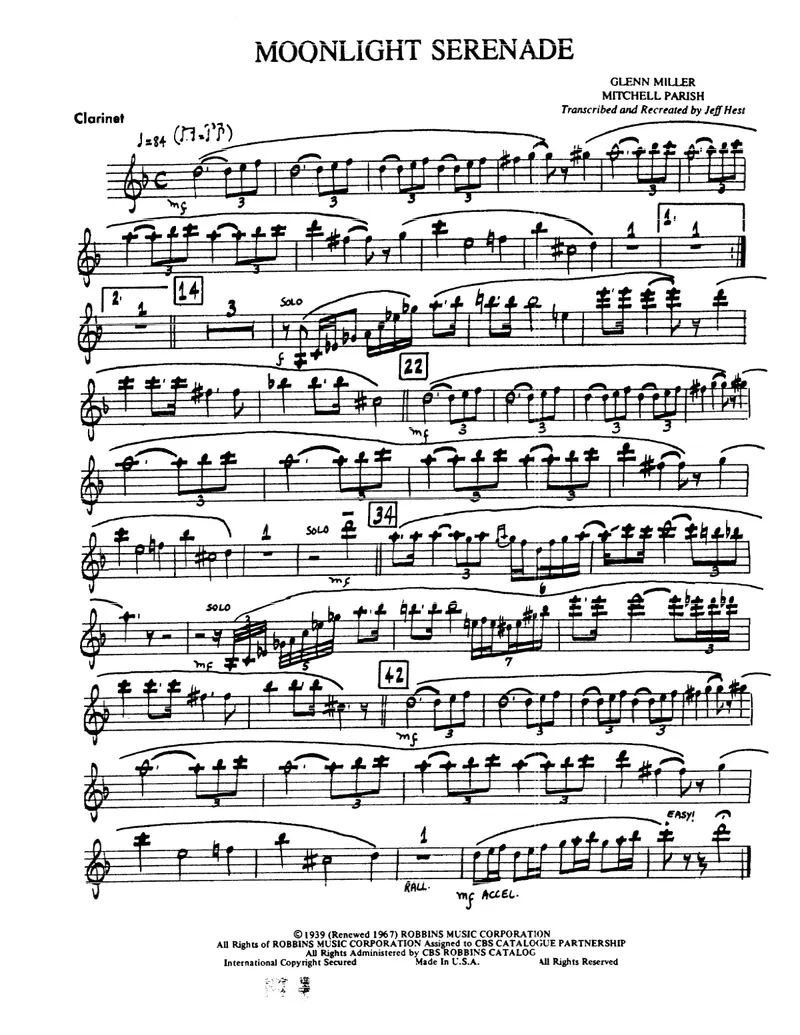 Moonlight Serenade score preview