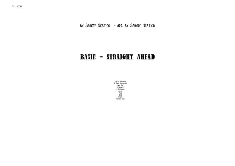 Basie Straight Ahead score preview