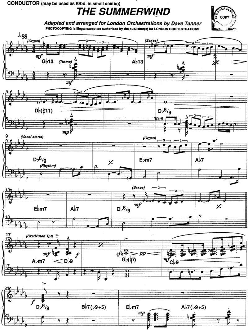 The Summerwind score preview