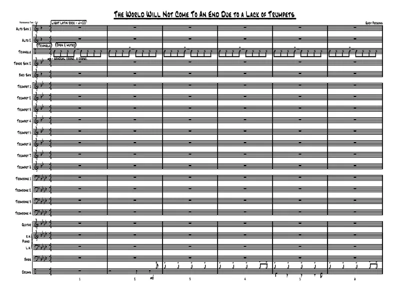 The World Will Not Come To An End Due To A Lask Of Trumpets score preview