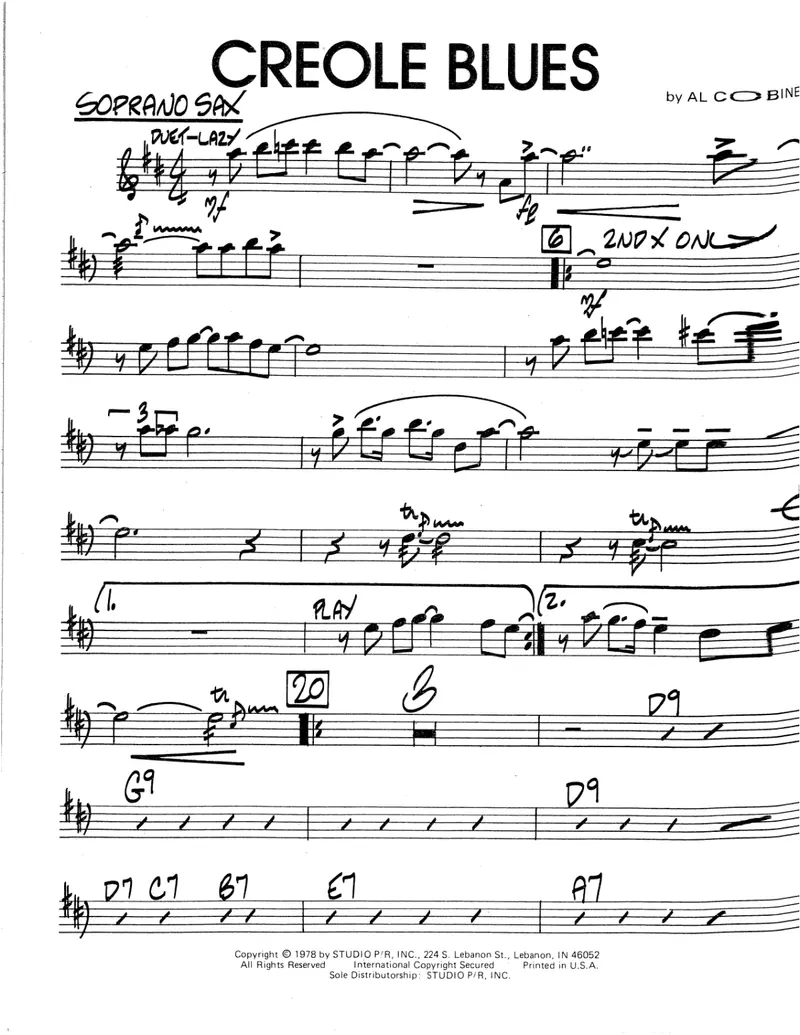 Creole Blues score preview