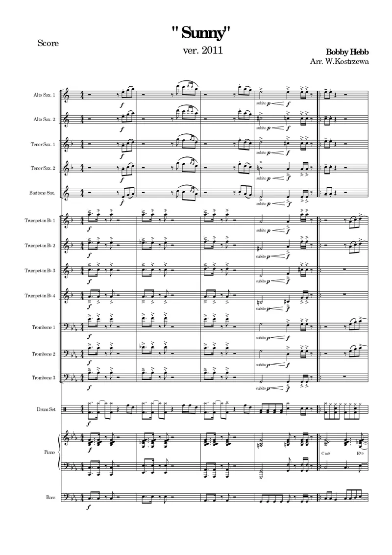 Sunny score preview