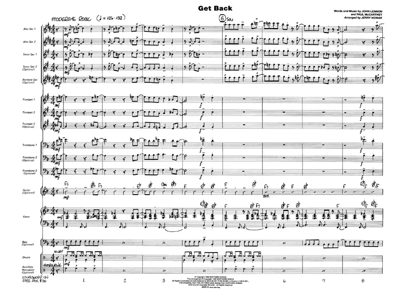 Get Back score preview