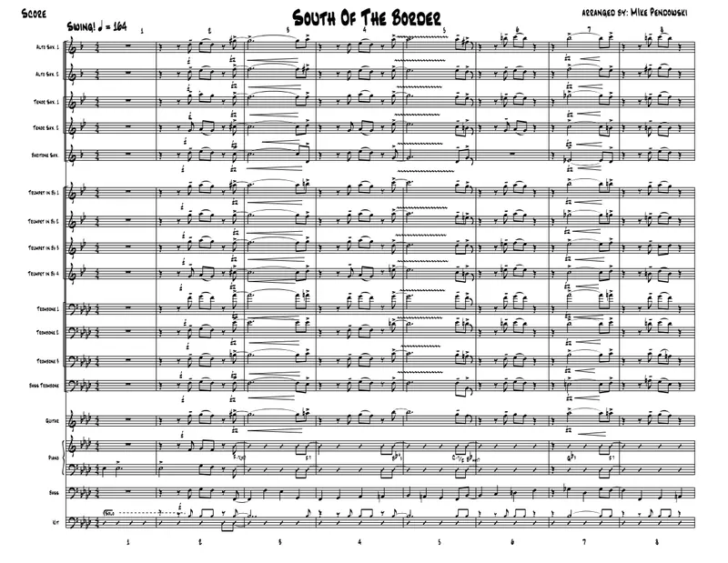 South Of The Border score preview