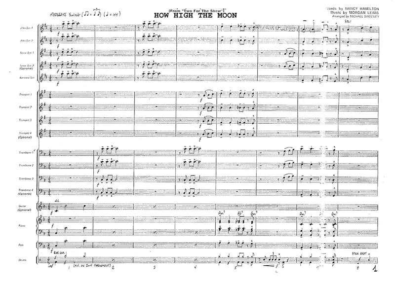 How High The Moon score preview
