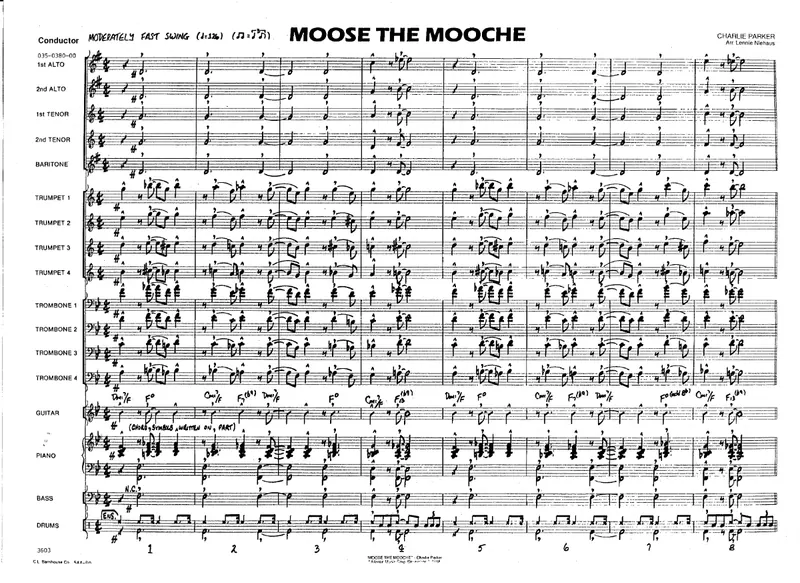 Moose The Mooche score preview