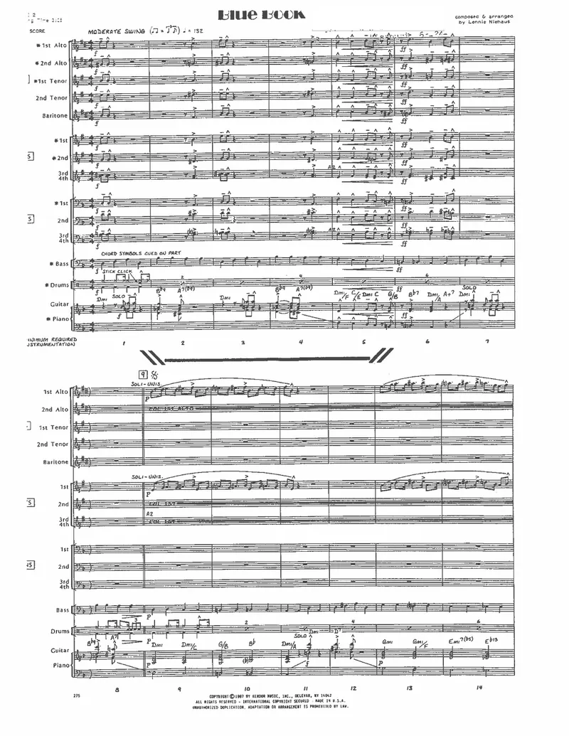 Blue Book score preview