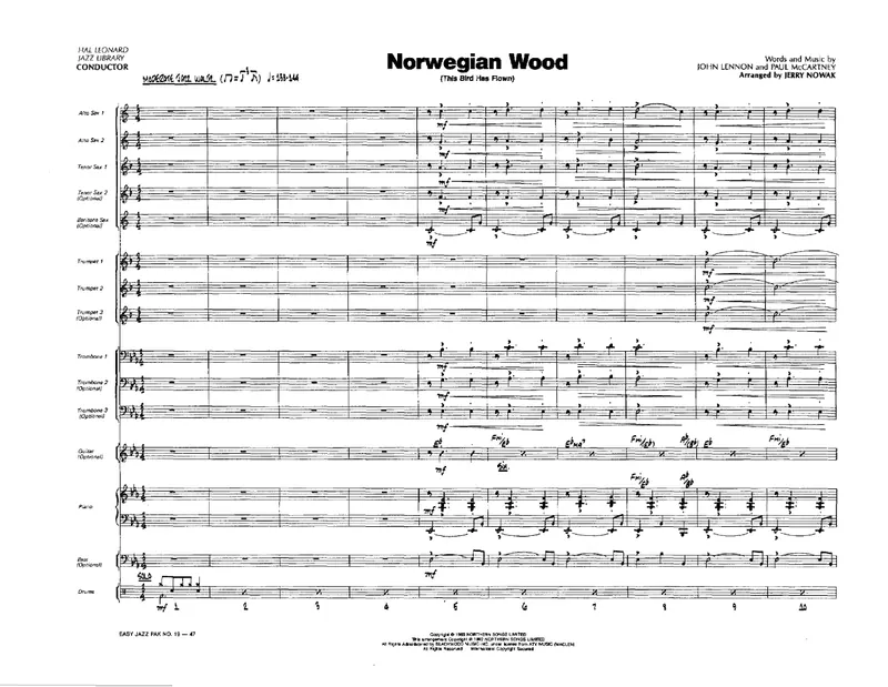 Norwegian Wood score preview