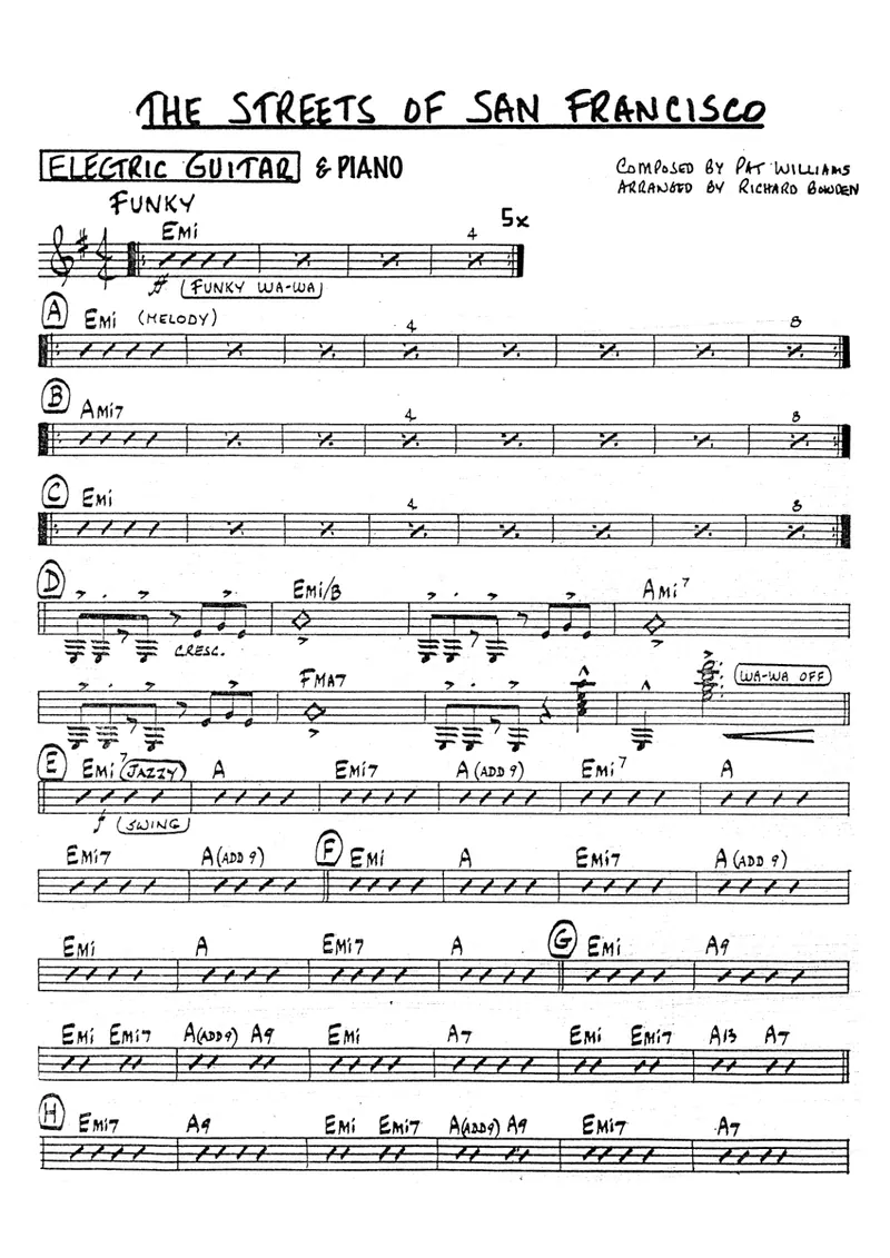 The Streets Of San Francisco score preview