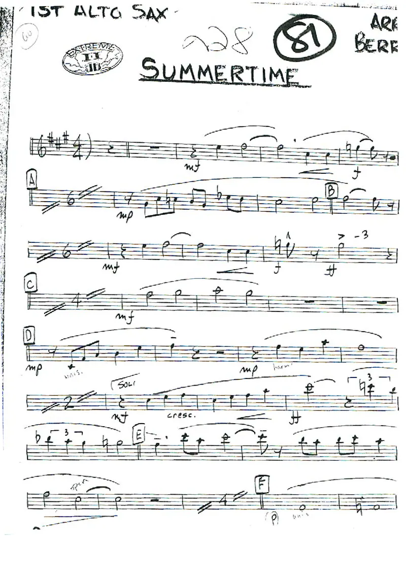 Summertime score preview