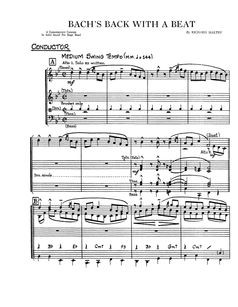 Bach's Back With A Beat score preview