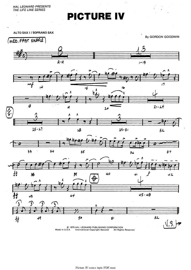 Picture IV score preview