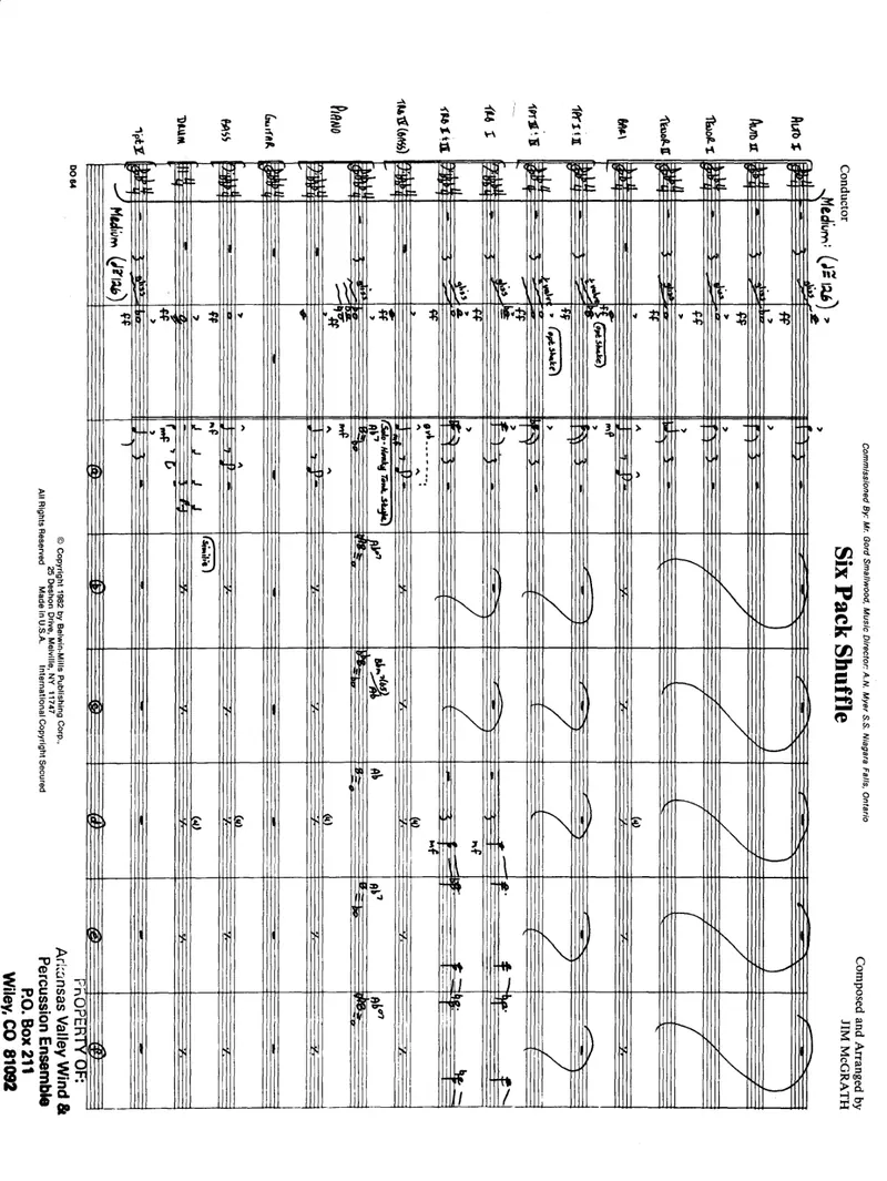 Six Pack Shuffle score preview