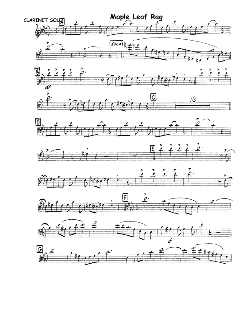 Maple Leaf Rag score preview