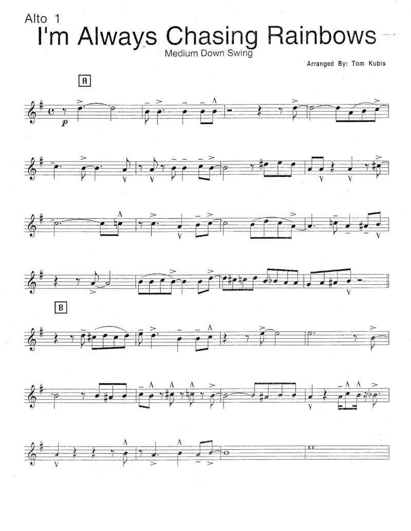 I'm Always Chasing Rainbows score preview