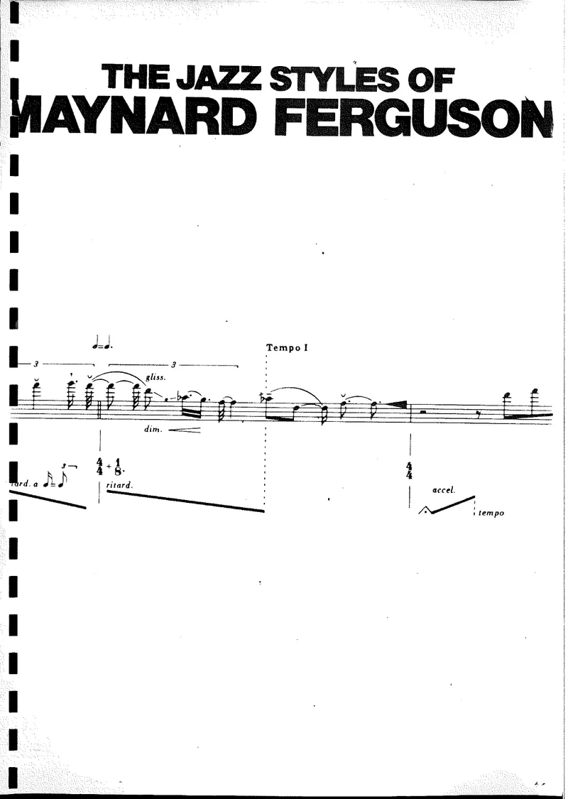 Maynard Ferguson The Jazz Styles Of score preview