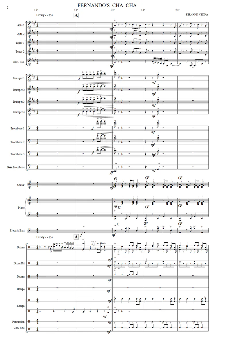 Fernando's Cha Cha score preview