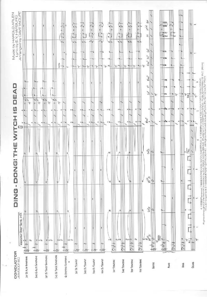 Ding Dong The Witch Is Dead score preview
