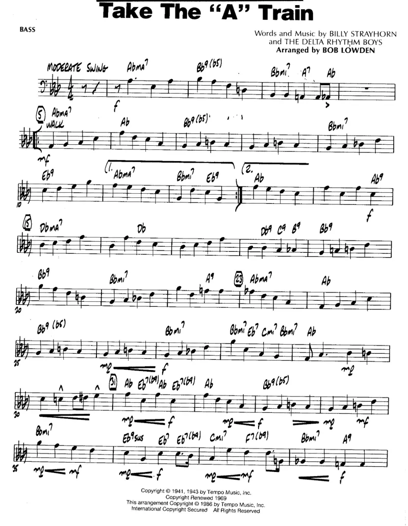 Take The A Train score preview