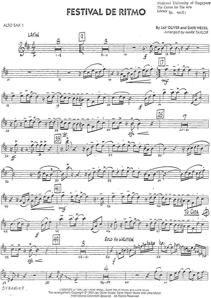 Festival De Ritmo score preview
