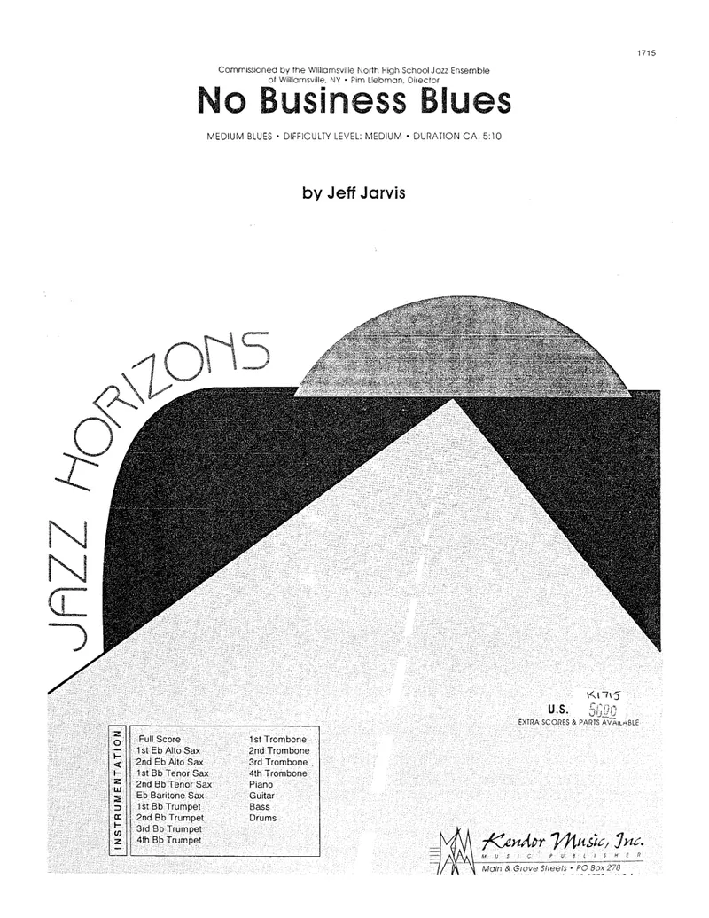 No Business Blues score preview