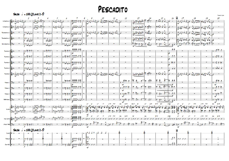 Pescadito score preview
