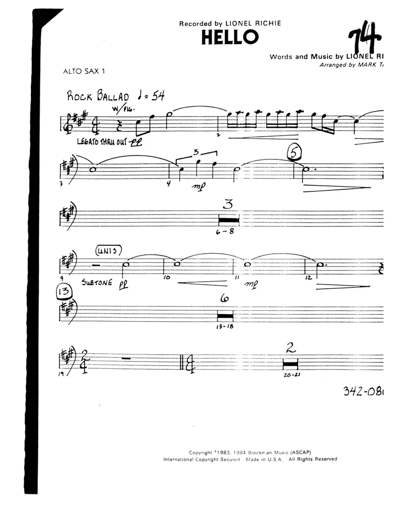Hello score preview