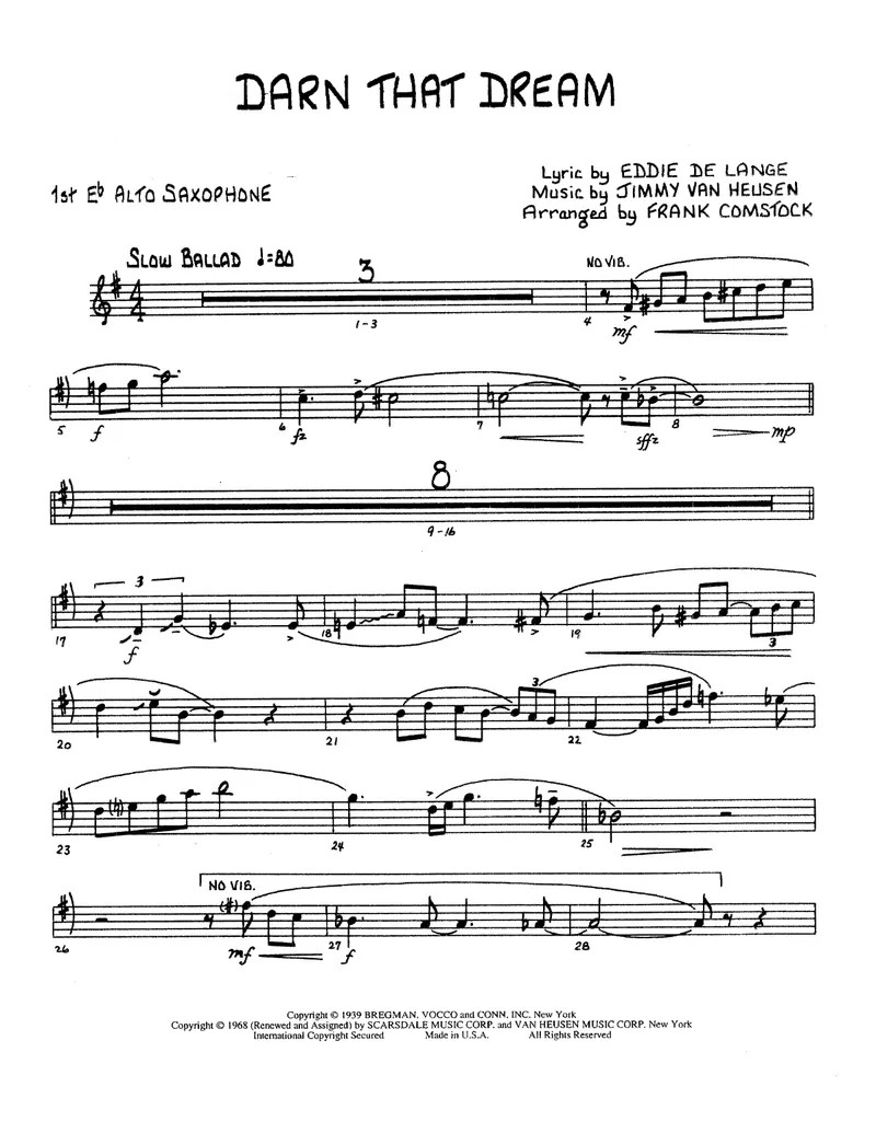 Darn That Dream score preview