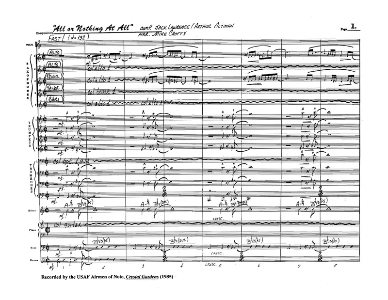 All Or Nothing At All score preview