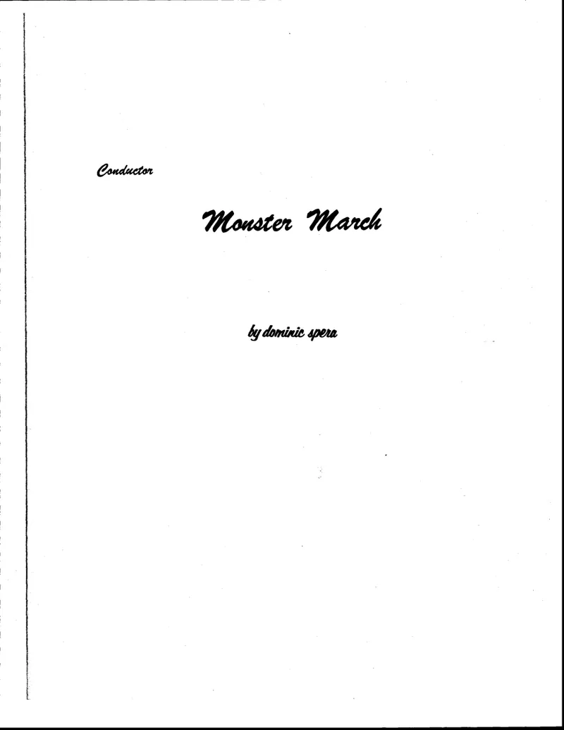 Monster March score preview