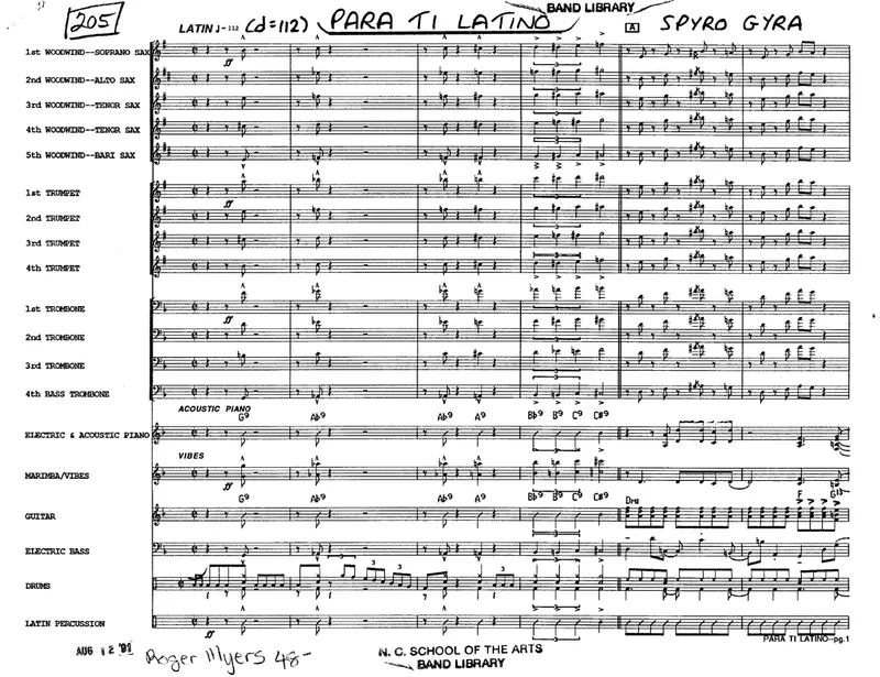 Para Ti Latino Spyro Gyra preview page 1