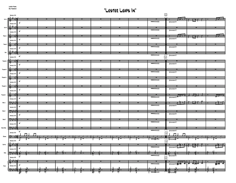 Lester Leaps In score preview
