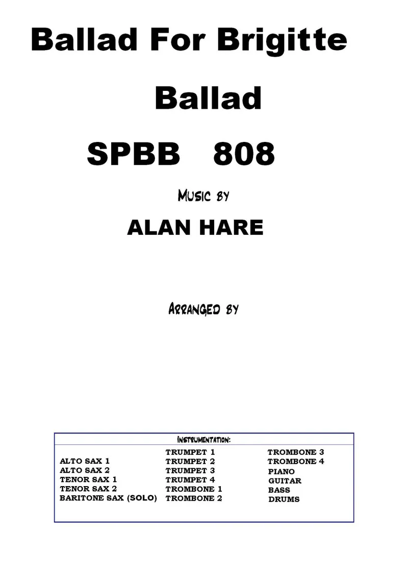 Ballad For Brigitte score preview