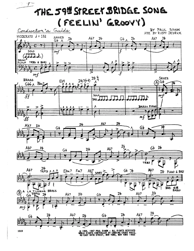 Feelin' Groovy score preview
