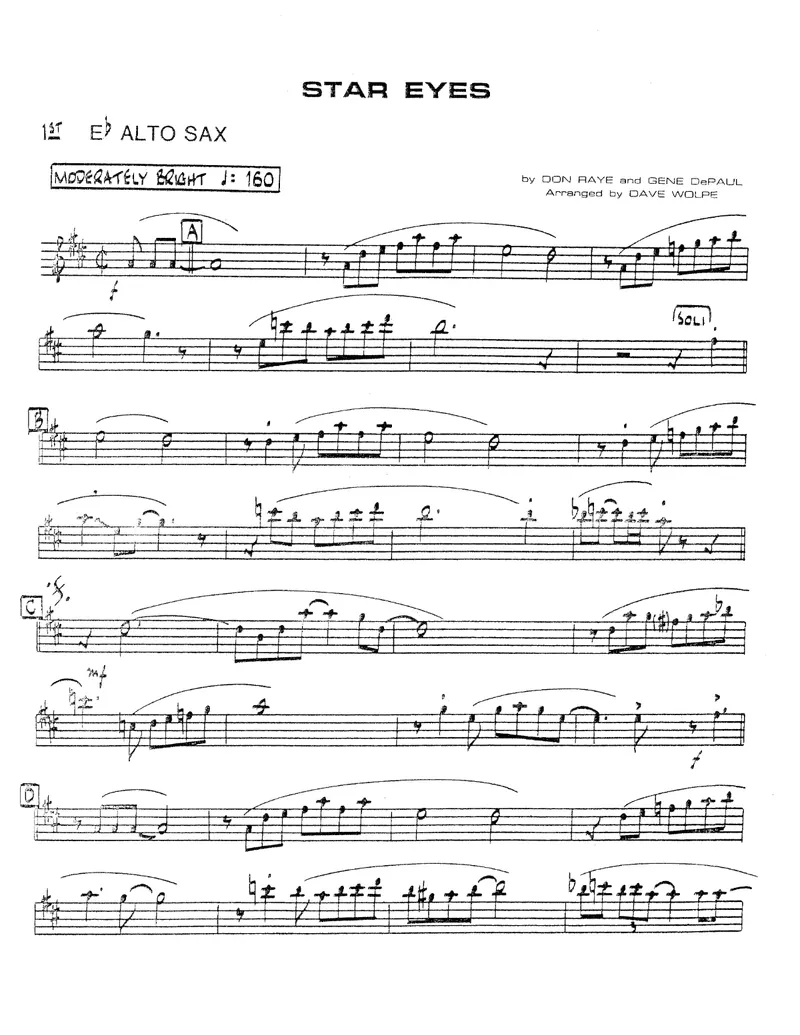 Star Eyes score preview