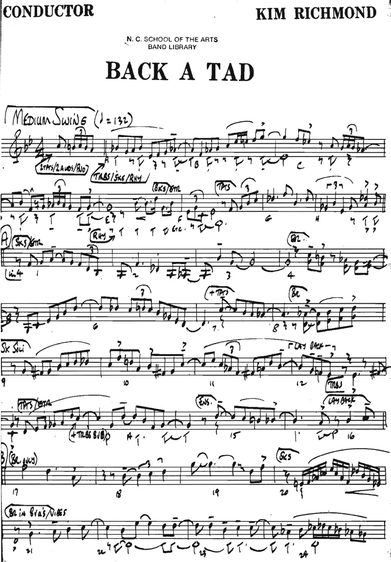 Back A Tad score preview